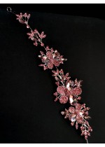 Кристална мека диадема за абитуриентска прическа в цвят розово Rose Shine